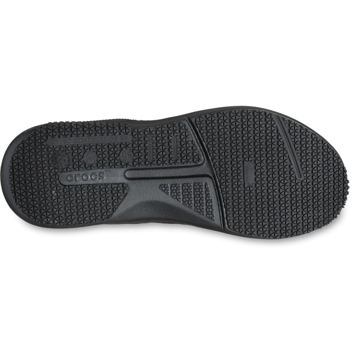 Мужские рабочие кроссовки On the Clock, широкая колодка Crocs PFD, Triple Black — фото 4