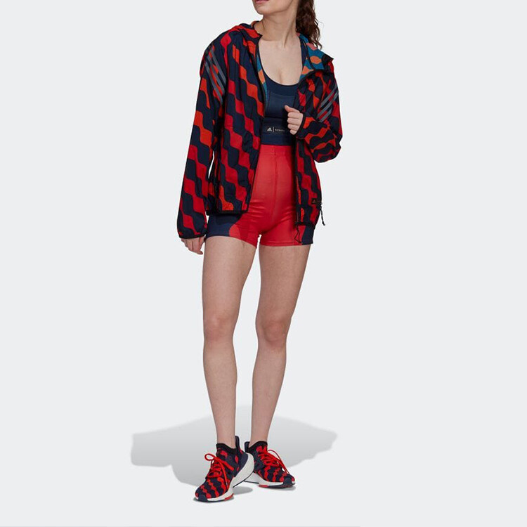 Marimekko X Повседневные шорты женские Флеш-красные Adidas — фото 2