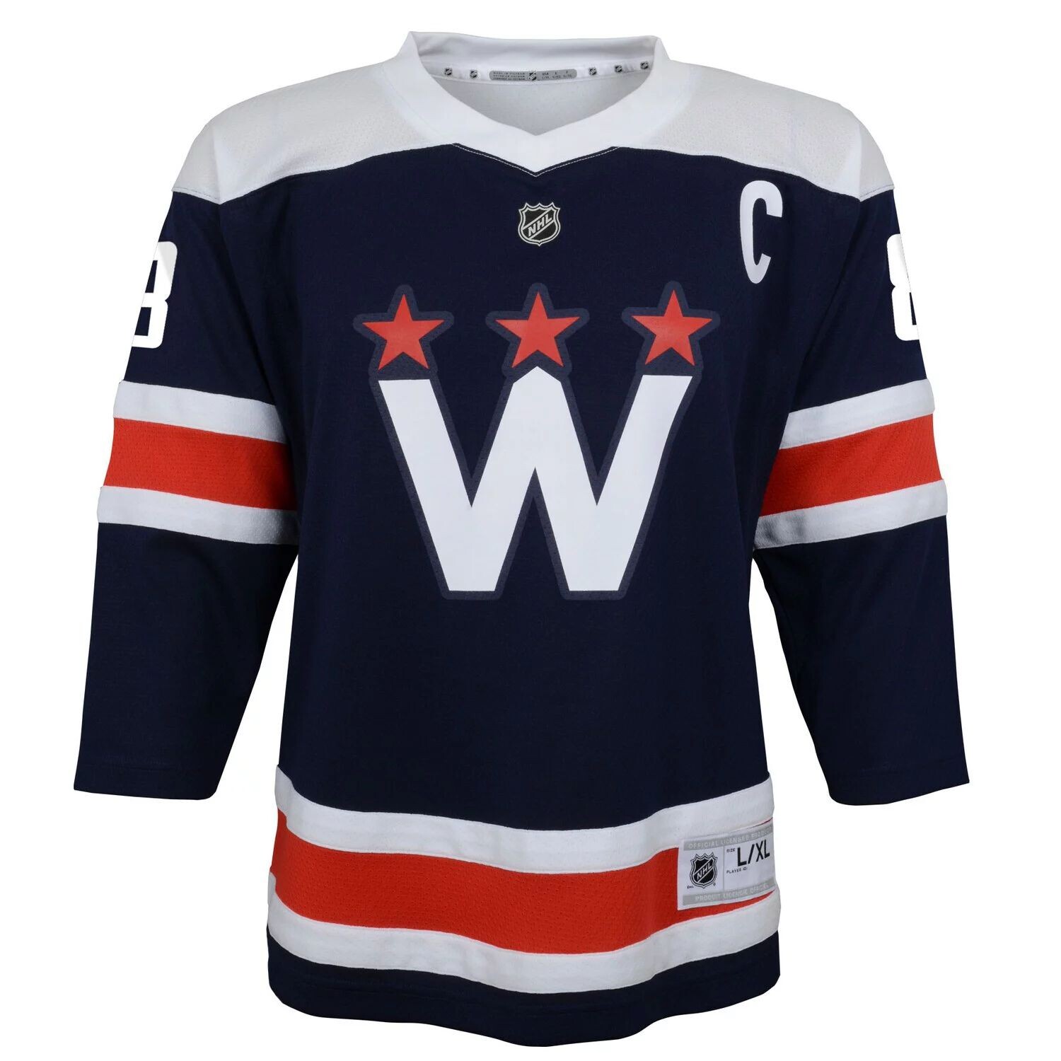 

Молодежная футболка Александра Овечкина Navy Washington Capitals 2020/21 Альтернативная реплика игрока Outerstuff