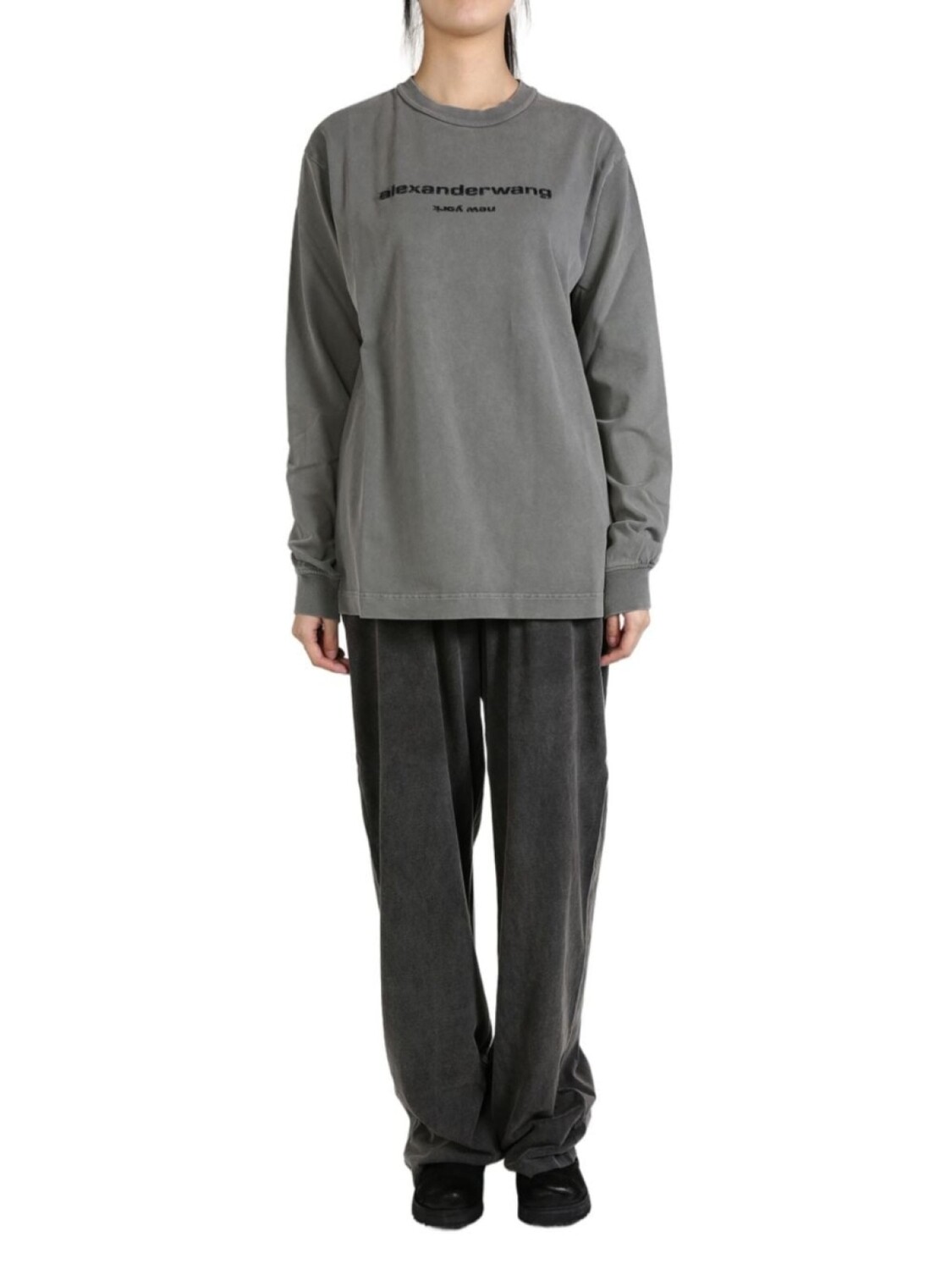 

Футболка с логотипом Alexander Wang, серый