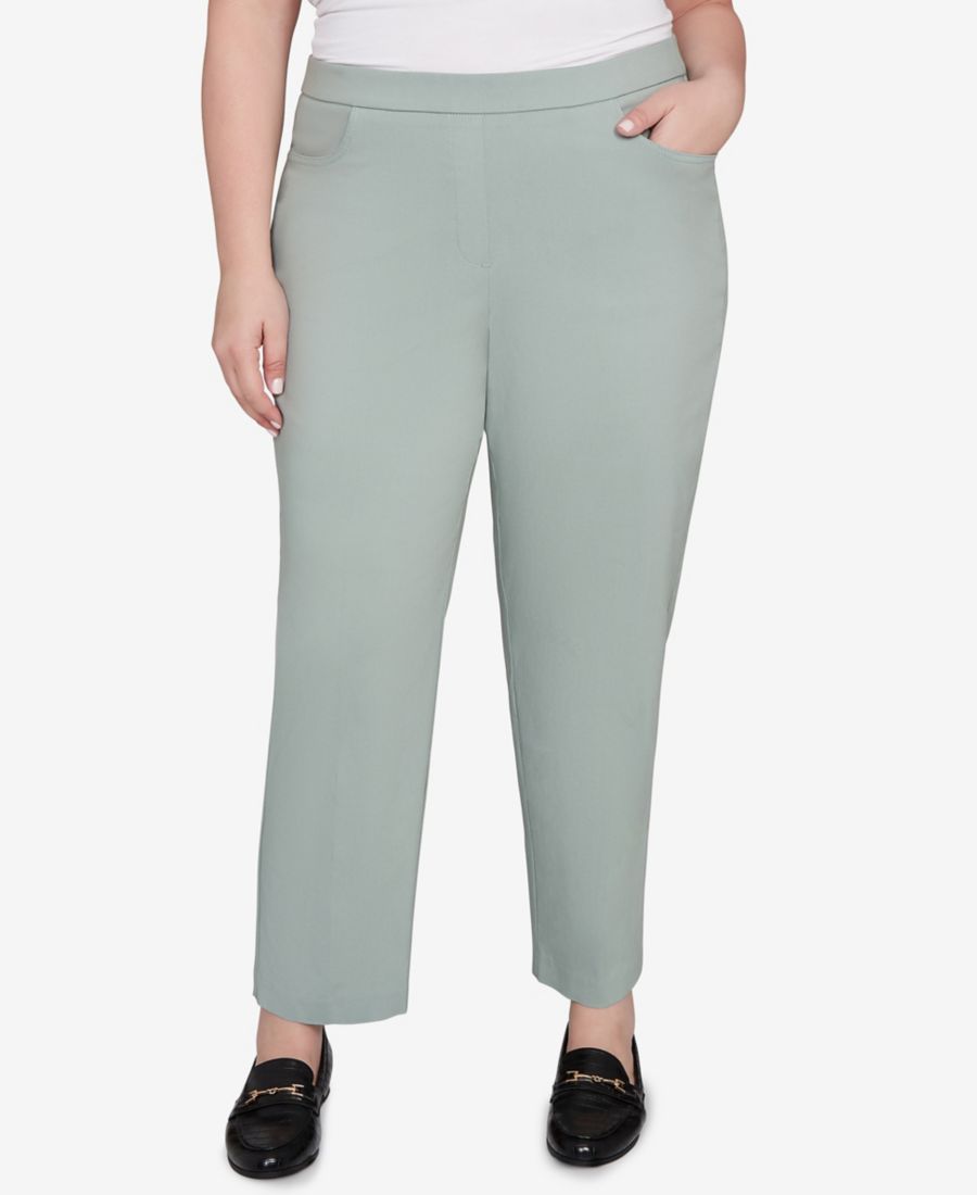 

Укороченные брюки Stockbridge Modern Millennium больших размеров Alfred Dunner, Sage