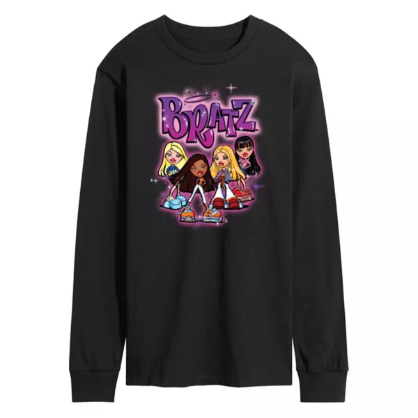 

Мужская футболка с длинными рукавами и принтом группы Bratz Doll Licensed Character, черный