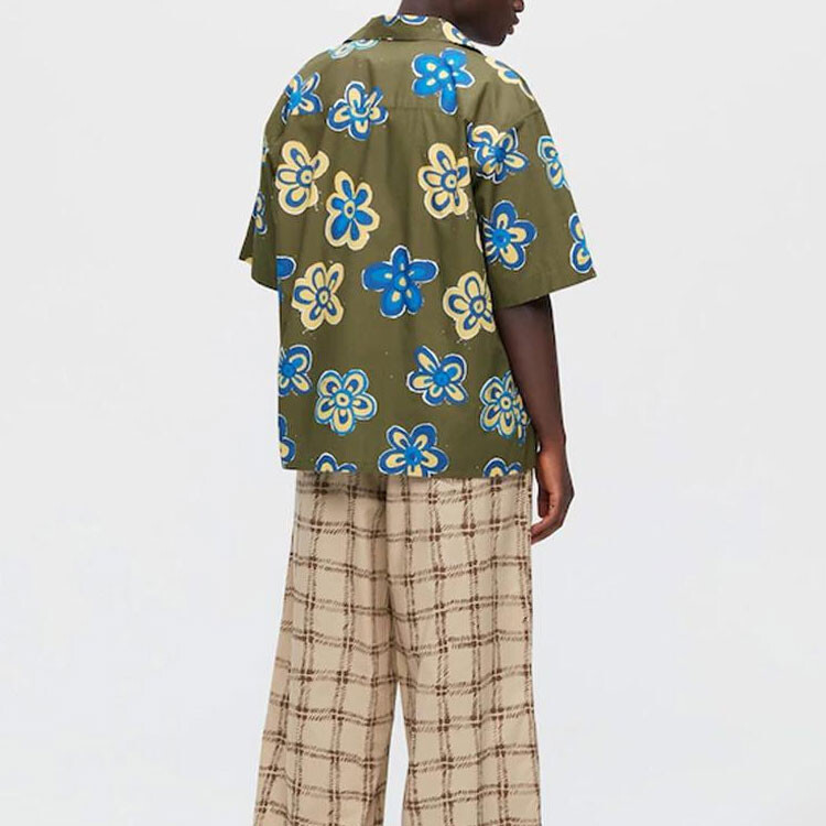 Мужская рубашка Marni Co-Branding Thyme Uniqlo, цвет Thyme — фото 4