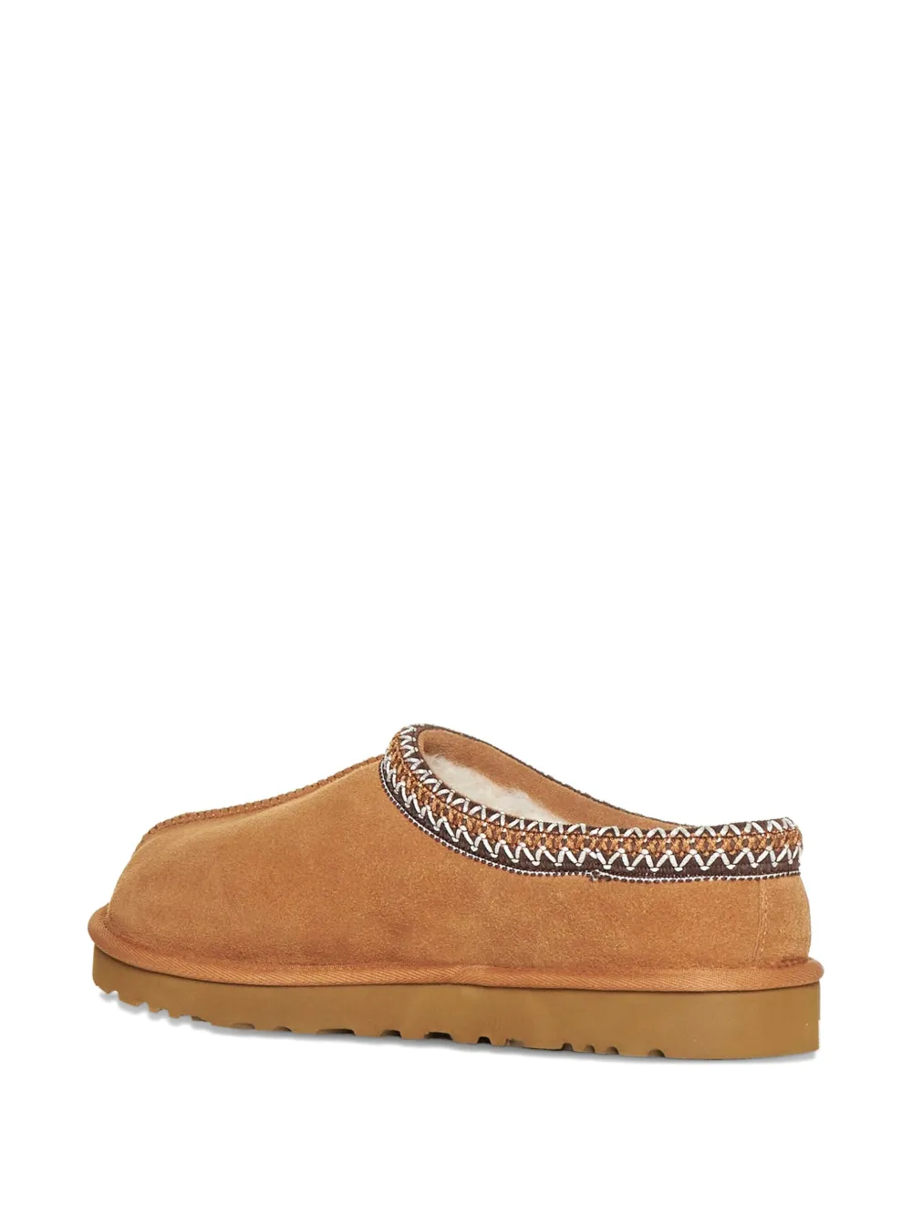 Замшевые тапочки с прострочкой UGG, коричневый — фото 3