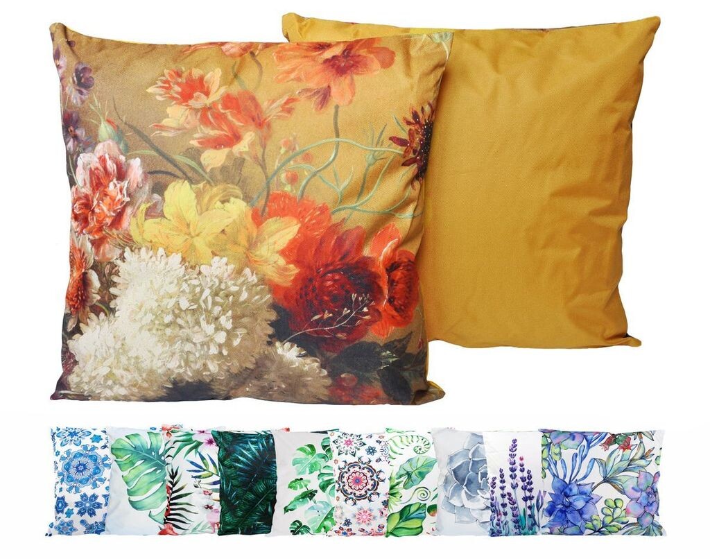 

Подушка для отдыха на открытом воздухе JACK XXL 60 x 60 см, декоративная подушка с мотивом, включая наполнитель, водонепроницаемую подушку для сиденья, садовый стул, цвет: полевые цветы