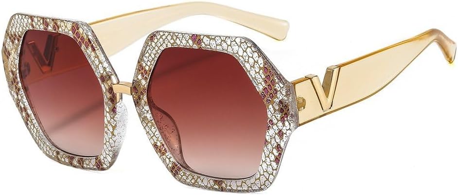 

Модные женские солнцезащитные очки для мужчин в стиле ретро, ​​роскошные солнцезащитные очки для женщин, трендовые очки UV400, змеиная кожа, чайный оттенок, один размер TKKTLLT, Snake Skin Tea