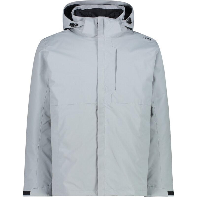 

Мужская куртка Doppeljacke с застежкой-молнией и отстегивающимся капюшоном. Cmp, цвет alluminio