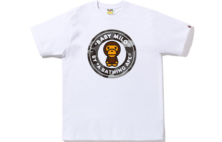 Футболка Bape Milo Busy Works A BATHING APE, белая мультиколор — фото 3