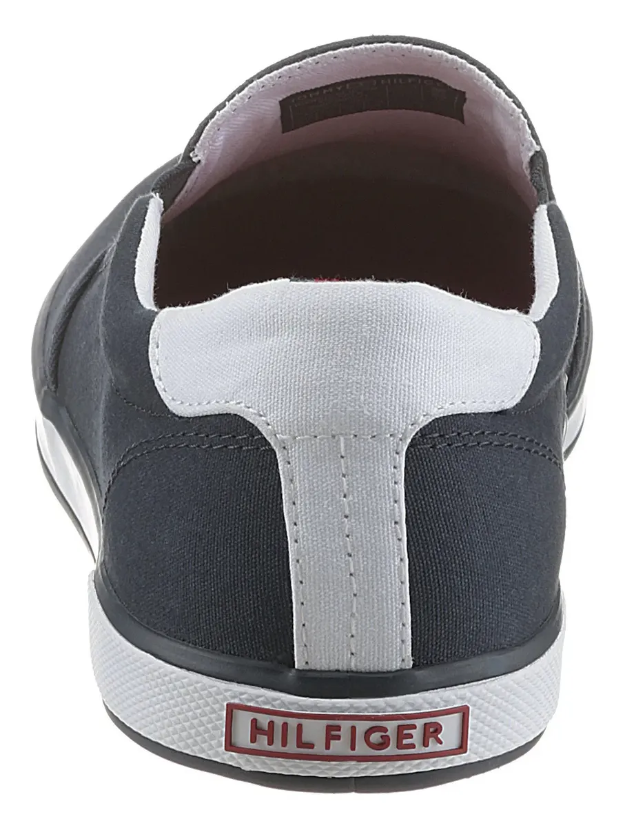 Слипоны Tommy Hilfiger "ICONIC SLIP ON SNEAKER", тапочки, повседневная обувь, полуботинки с эластичными боковыми вставками, синий — фото 2