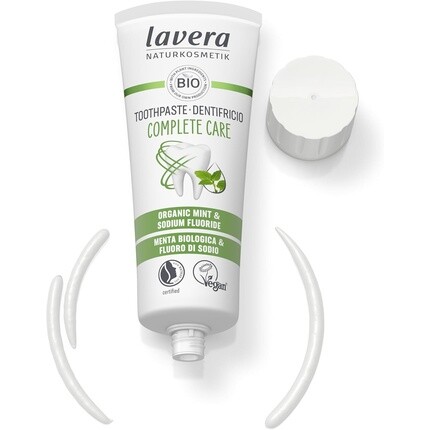 Зубная паста Lavera Complete Care 5 в 1 Защита Органическая мята и фторид натрия Веганская натуральная косметика 75 мл — фото 3