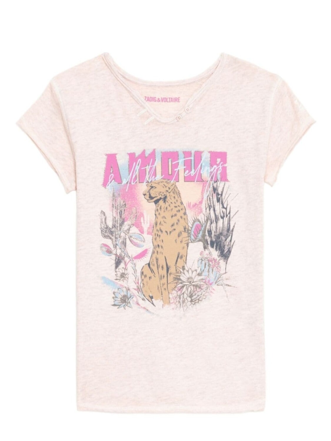 

Zadig & Voltaire Kids футболка с графическим принтом, розовый
