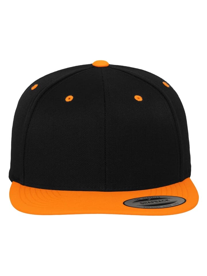 

Бейсболка Flexfit Snapback, цвет blk/neonorange