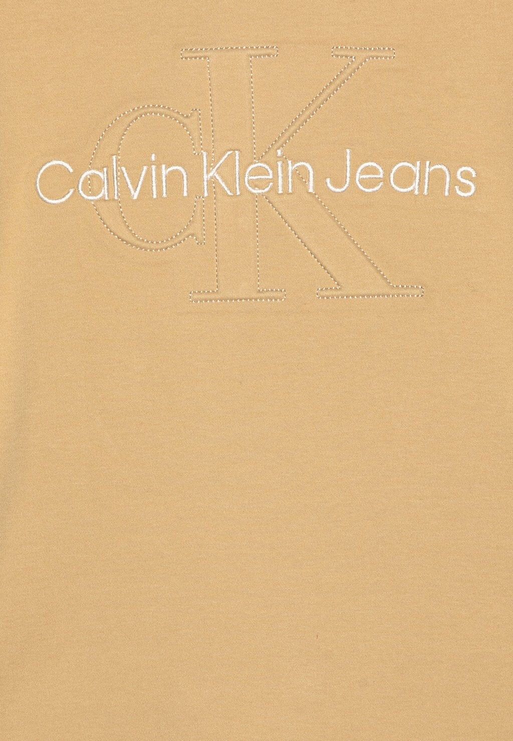 

Футболка с принтом Padded Monologo Calvin Klein, бледно-хаки