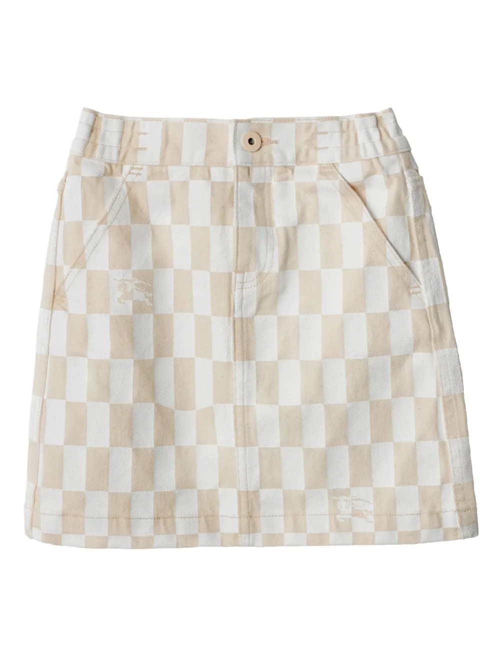 

Юбка мини в клетку BURBERRY KIDS, белый
