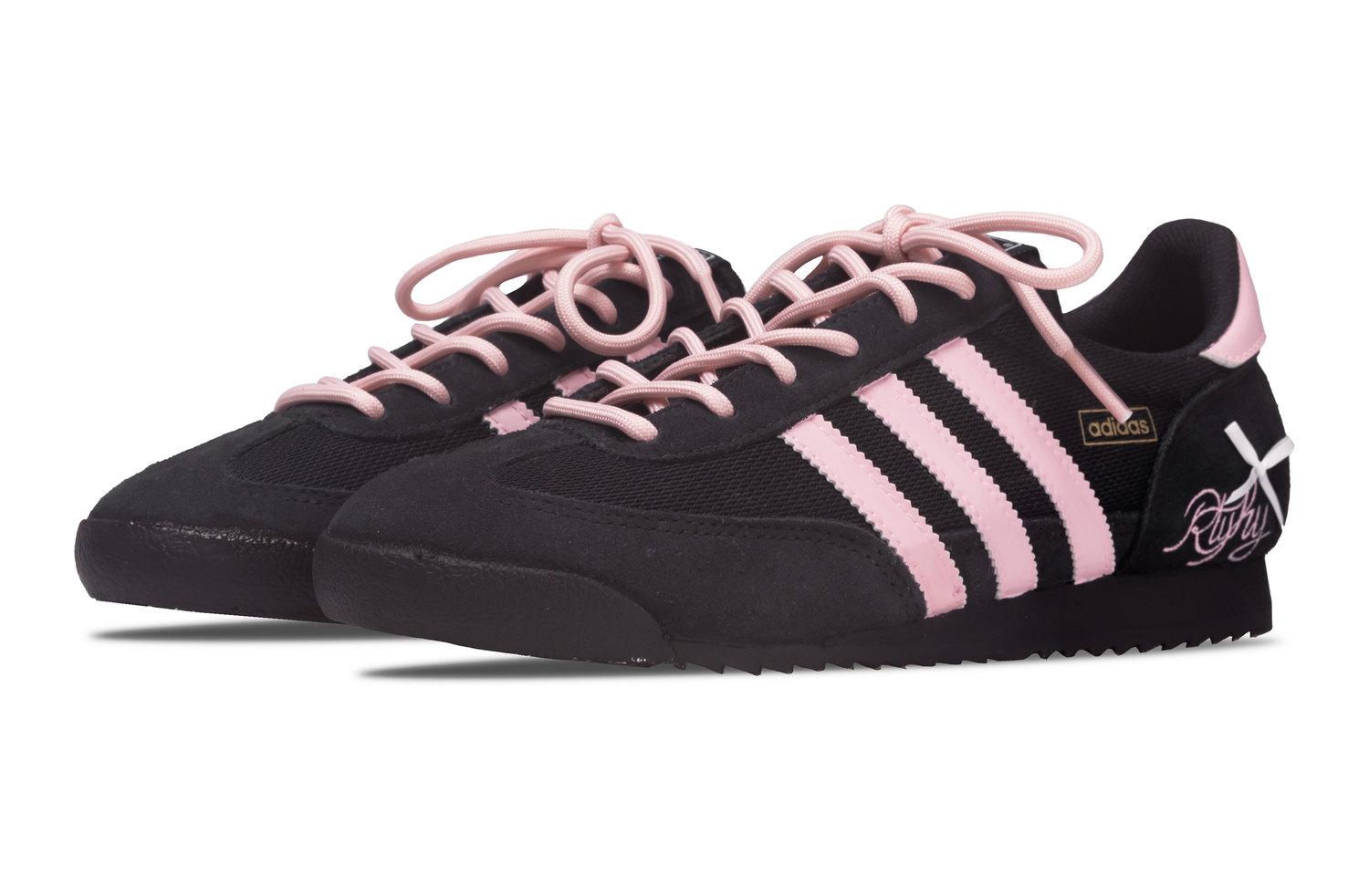 Adidas Originals R71 Suede Low top Casual Shoes Unisex Black Pink — фото 4