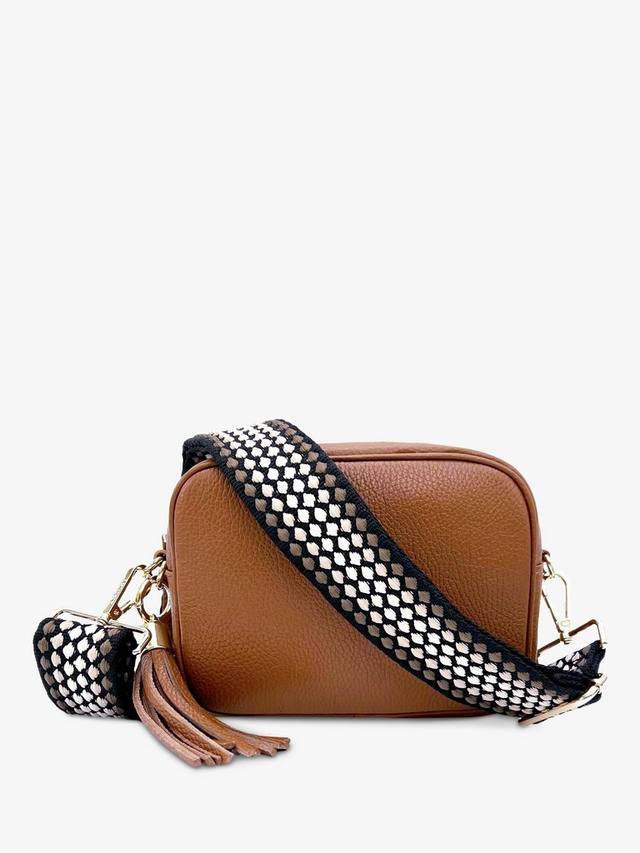 

Сумка через плечо из кожи Dots Strap Apatchy London, Tan/Multi