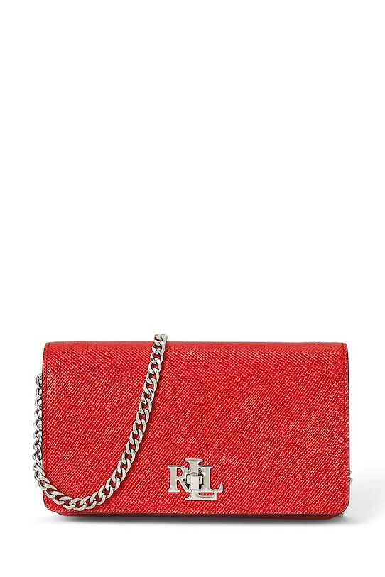 

Кожаная сумка Lauren Ralph Lauren, оранжевый