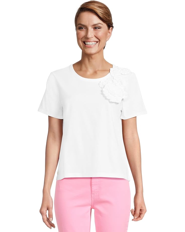 

Топ Lilly Pulitzer Clairmont Rosette Knit Top, цвет Resort White