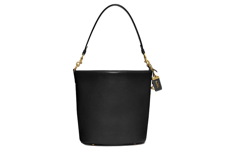 

COACH Сумка-ведро Dakotah из гладкой кожи, женская большая, черная, через плечо или на руку