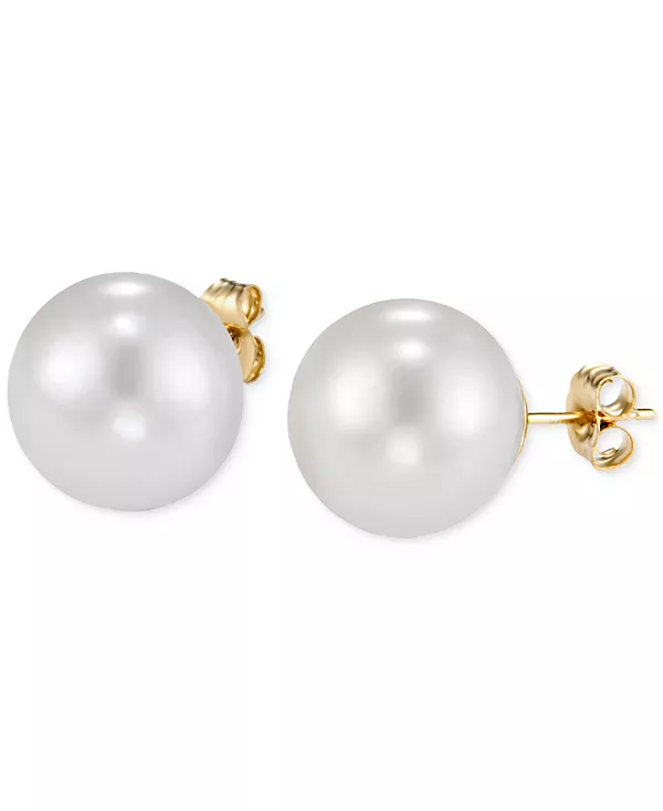 

Серьги-Гвоздики с культивированным пресноводным жемчугом (12–13 мм) из желтого золота 14 карат Macy'S, white