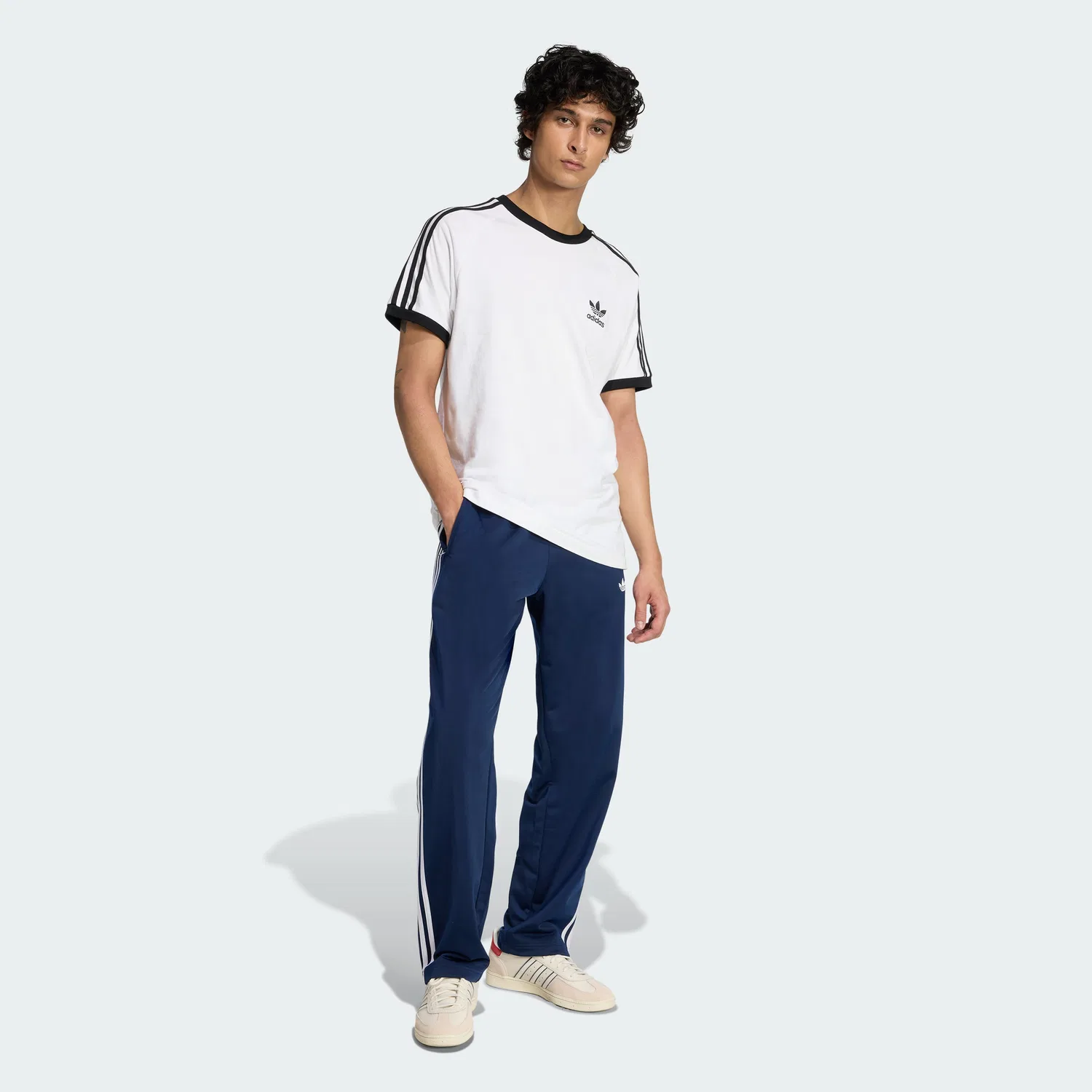Мужские спортивные брюки Firebird Track тёмно-синие от Adidas — фото 3