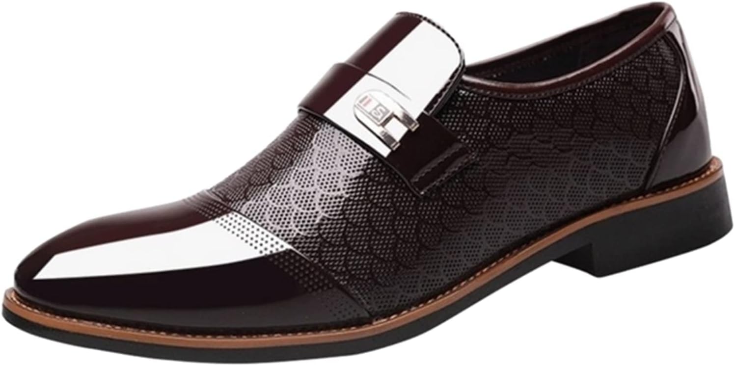 

Мужские оксфорды - слипоны из натуральной кожи, деловая обувь с антискользящей подошвой для повседневной носки Zentavi, коричневый