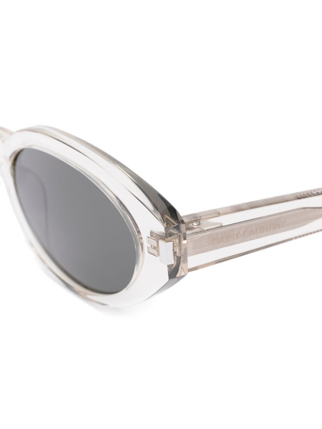 Saint Laurent Eyewear солнцезащитные очки SL567 в овальной оправе, нейтральный цвет — фото 3