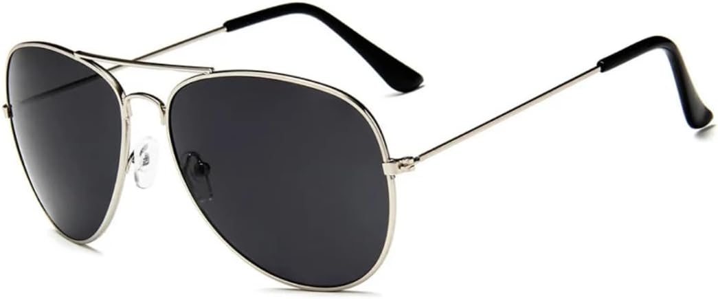 

Солнцезащитные очки с защитой от УФ-излучения UV400 | Металлический панк, двойная перемычка | для женщин и мужчин, для занятий спортом на открытом воздухе и вождения DSVIGF, Silver-black