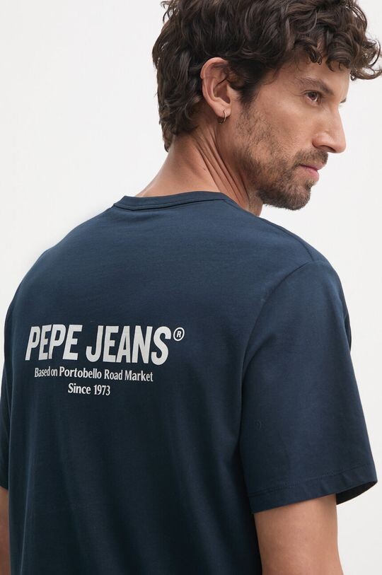 

Хлопковая футболка SAM Tee Pepe Jeans, темно-синий