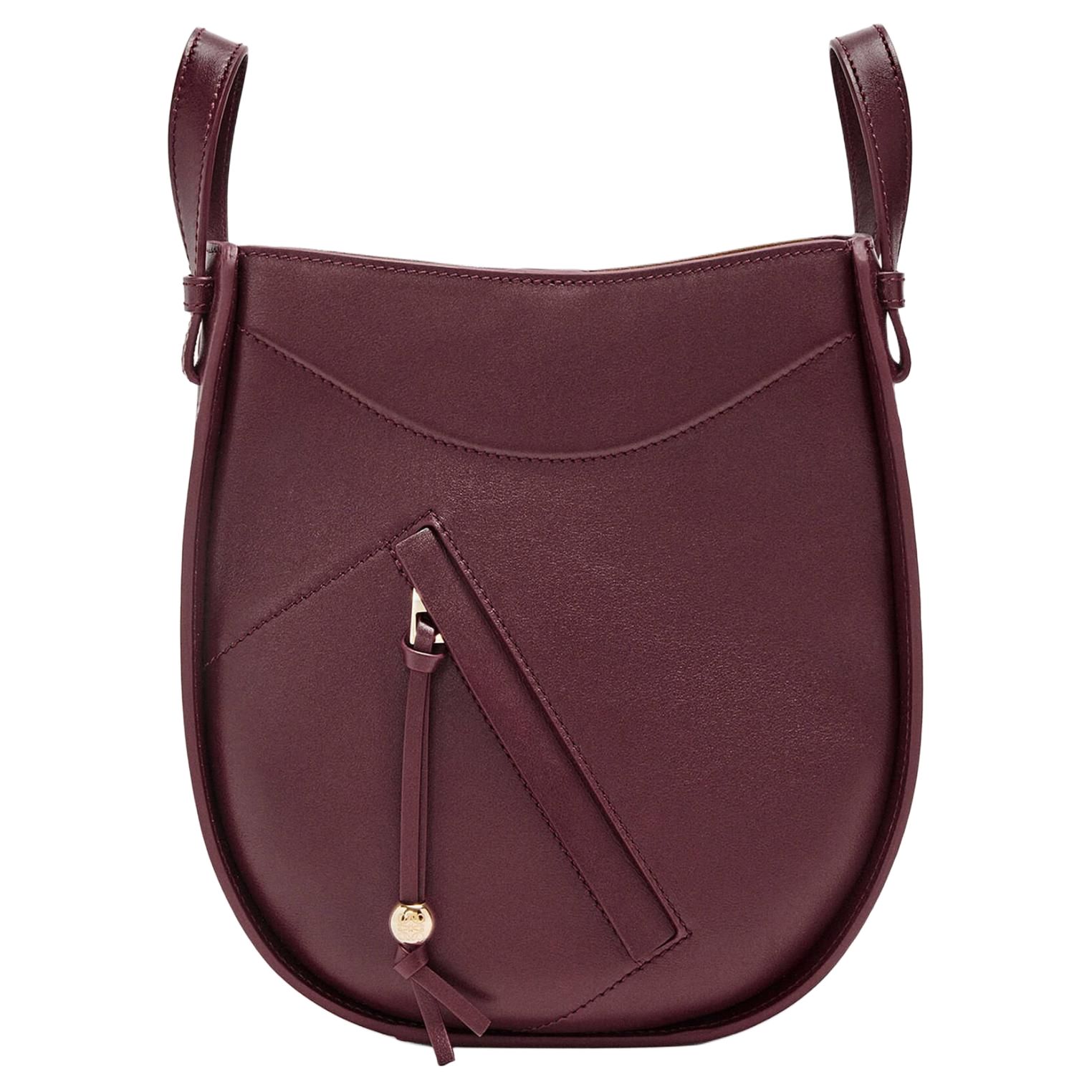 

LOEWE Яркая телячья кожа Женская сумка через плечо Темно-бордовый