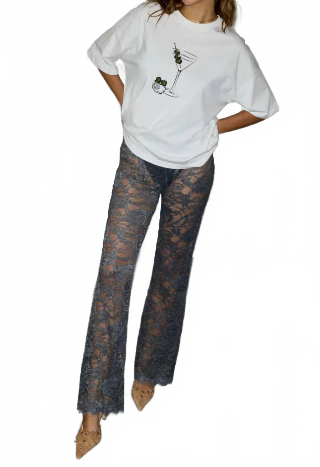 

Угольные брюки с кружевом Never fully dressed, Charcoal