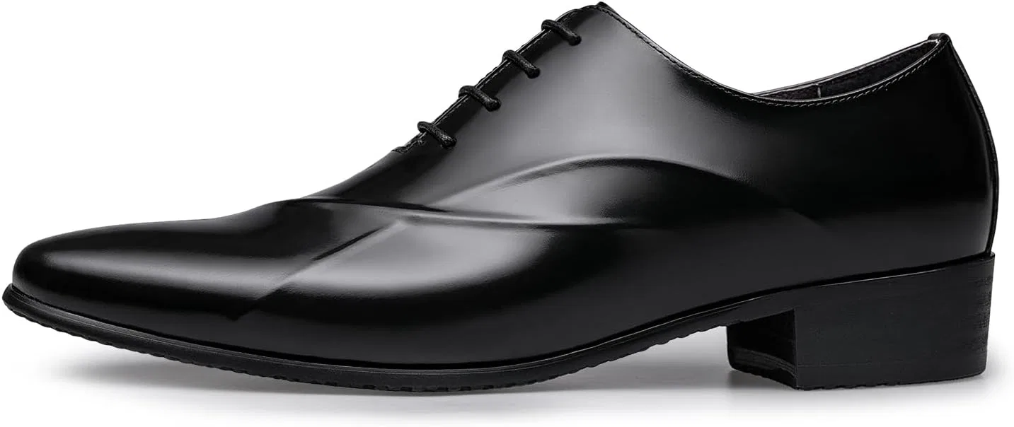 Мужские классические туфли на шнуровке ZRO в современном стиле, Black — фото 2
