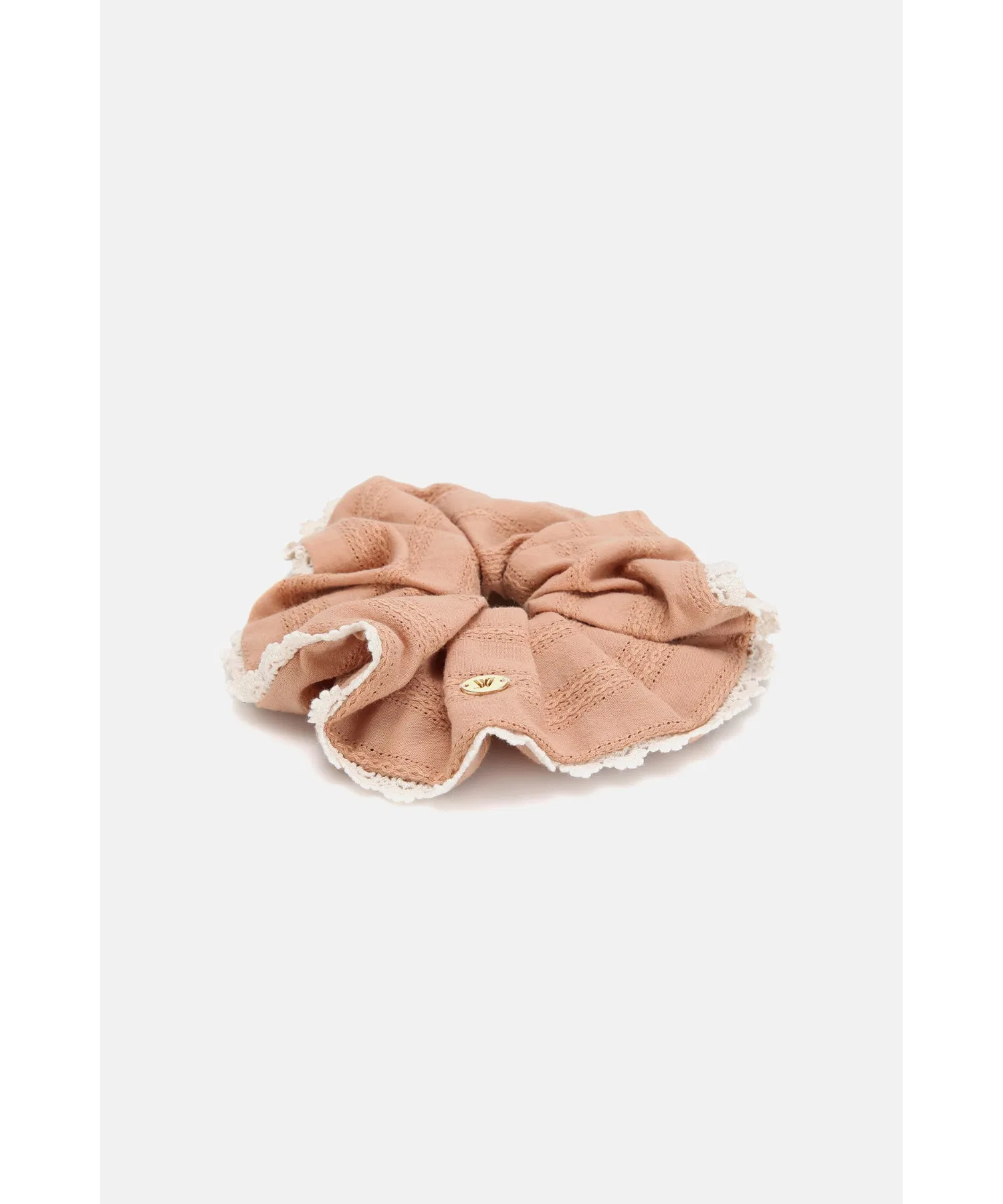 Резинка для волос Floral Punching Cotton из хлопка, красная, WHITE SANDS