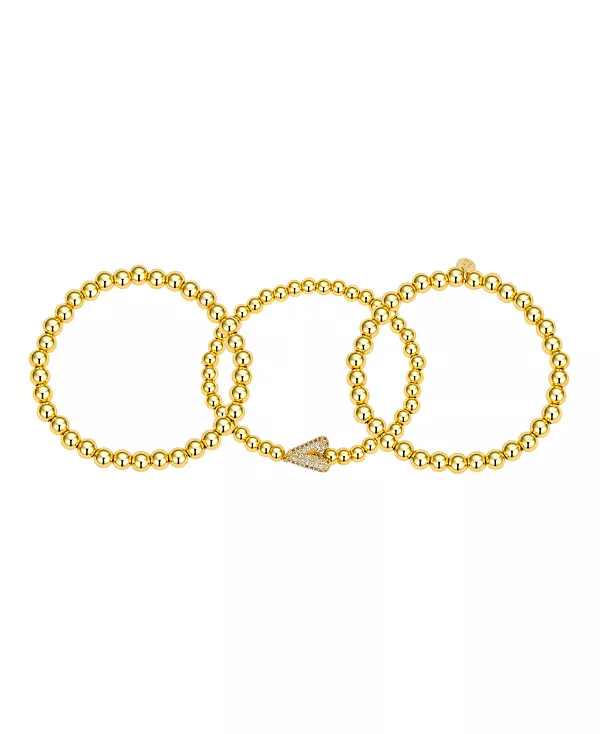 

Набор браслетов-бусин с кубическим цирконием и пузырчатой отделкой Unwritten, v