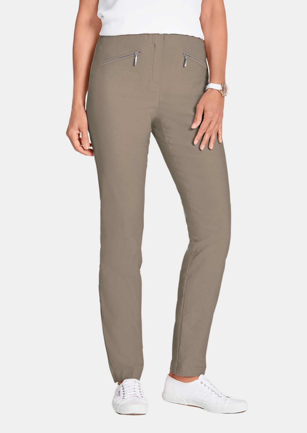 

Брюки GOLDNER Stretchhose LOUISA, серо-коричневый