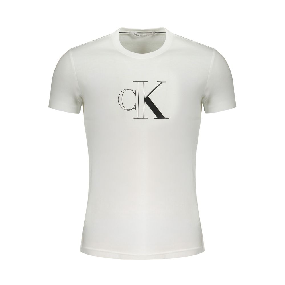 

Белая хлопковая футболка Calvin Klein