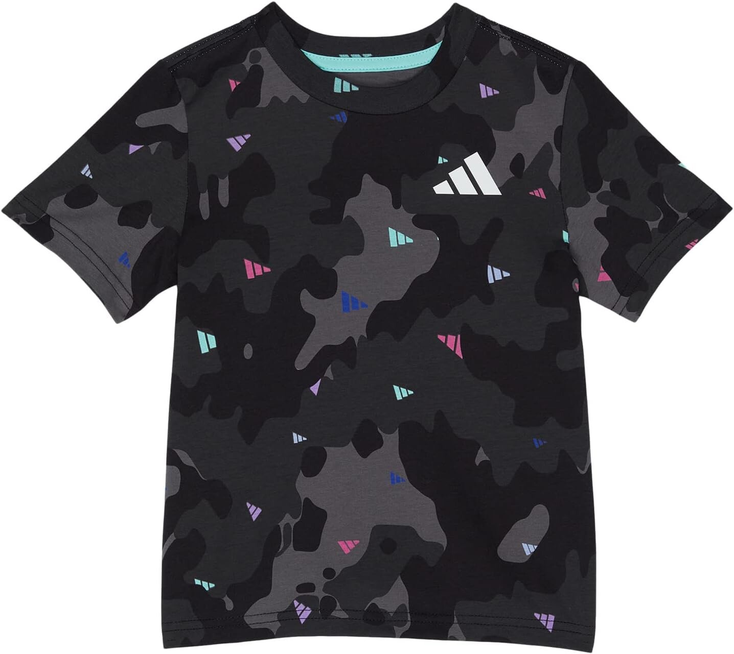 

Футболка Adidas Strength Camo All Over Print Tee, цвет Black Multi