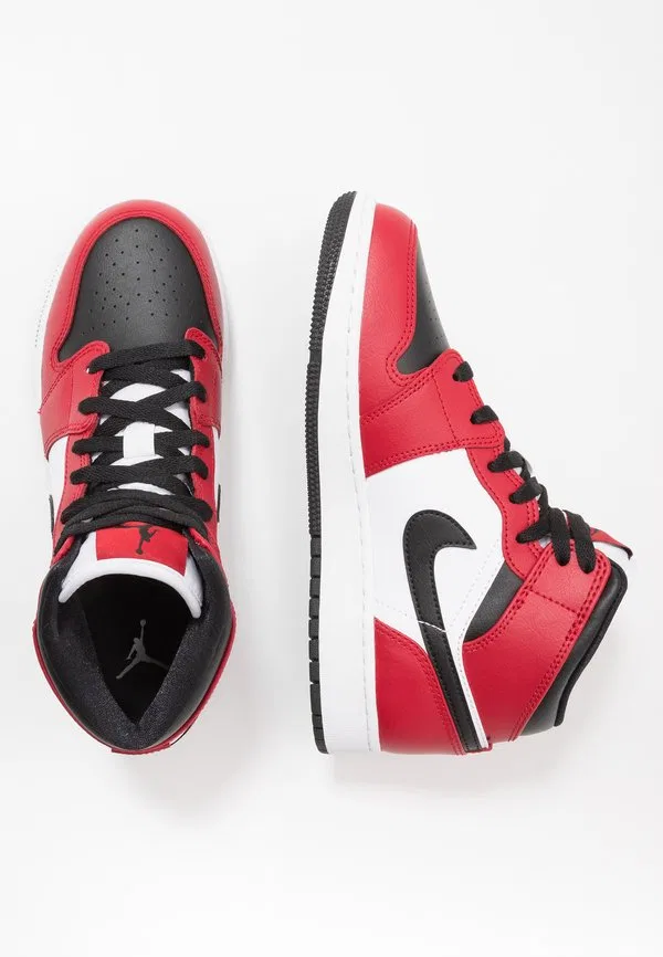 Баскетбольные кроссовки air jordan 1 mid Jordan, Black/Gym Red