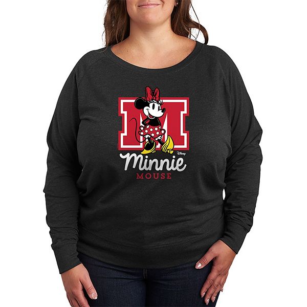 

Футболка с длинным рукавом Minnie Mouse Plus Size Collegiate French Terry Disney