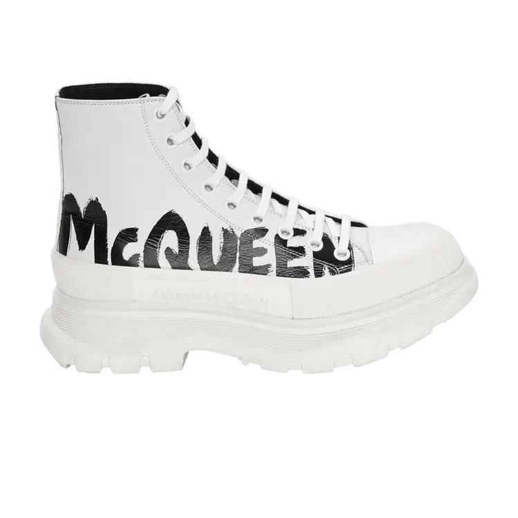 

Кроссовки Alexander McQueen Alexander McQueen Tread Slick Boot 'Graffiti Logo - White', белый
