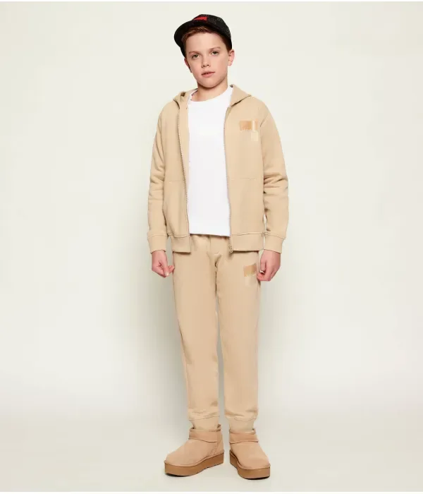 Толстовка regular fit Hugo Kids, бежевый — фото 2