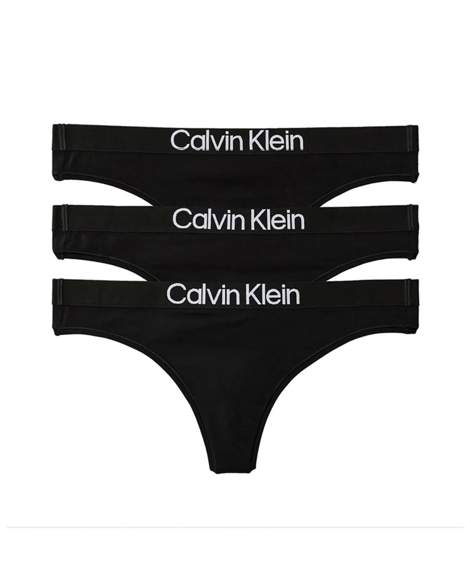 Упаковка из 3 стрингов ИЗ ЭКСТРА МЯГКОГО ХЛОПКА С ЭЛАСТИЧНОСТЬЮ Calvin Klein, черный