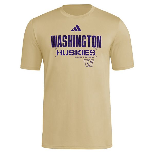 Мужская футболка aeroready washington huskies 2025 military appreciation pre-game Adidas — фото 3