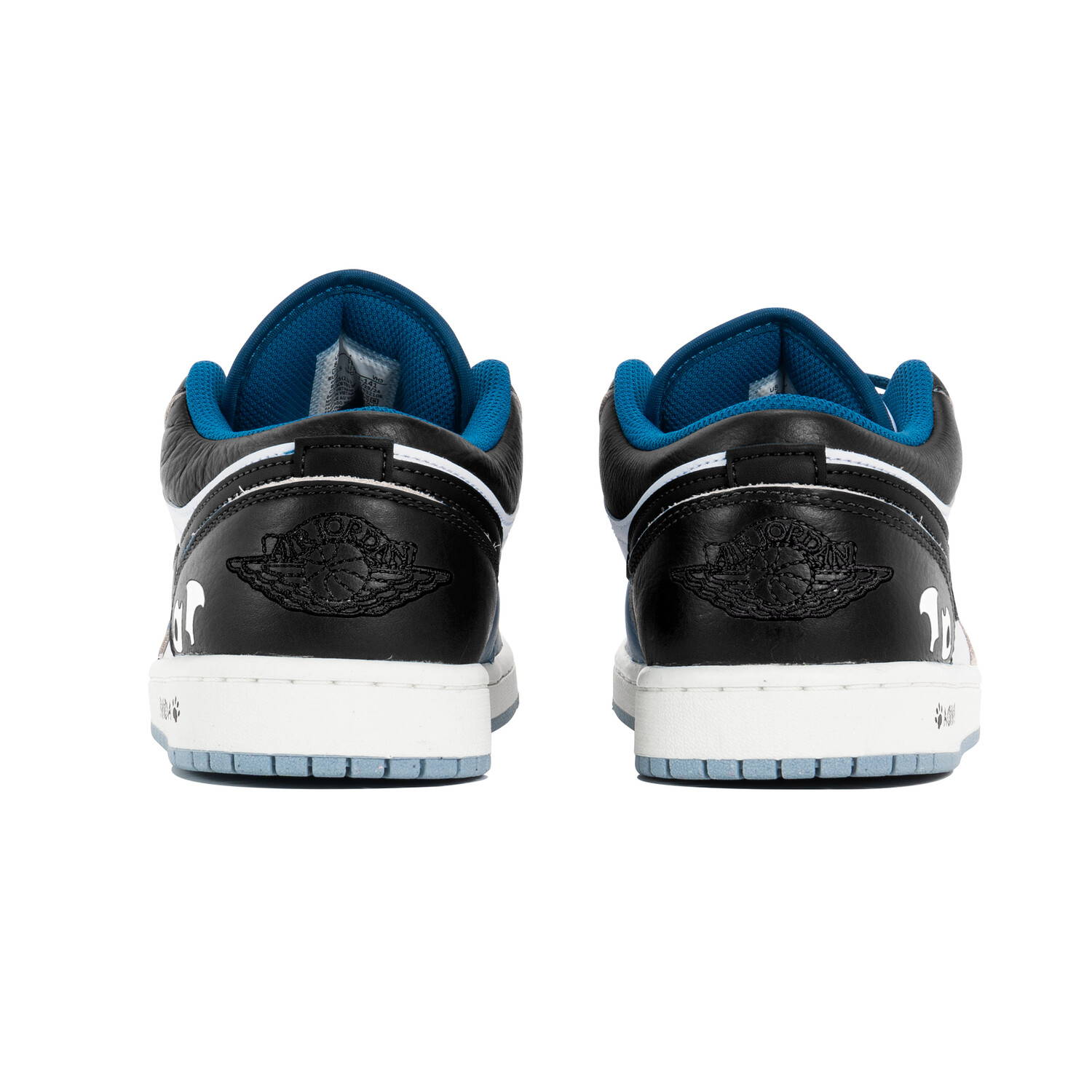 Кроссовки Air Jordan 1 Vintage Basketball Shoes Men Low-top Black, белый — фото 4