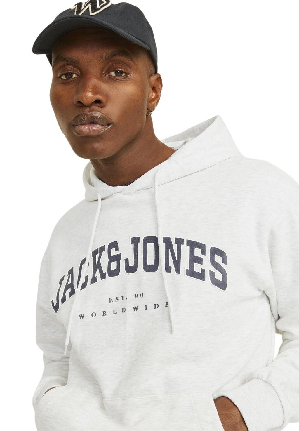 

Толстовка с капюшоном CALEB VARSITY Jack & Jones, белый
