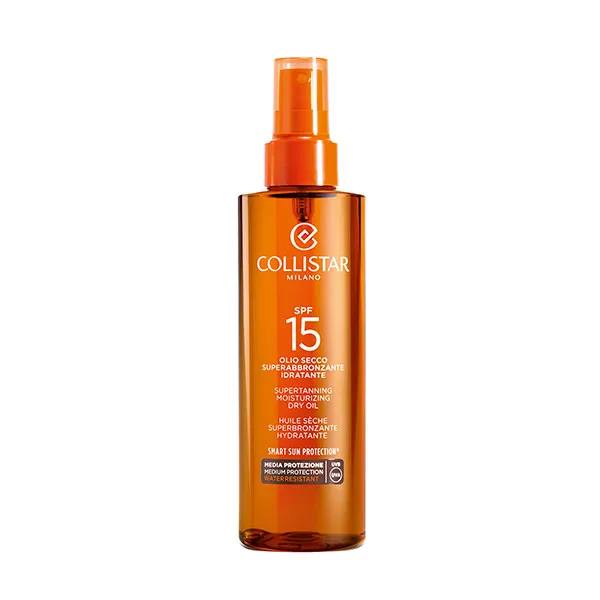 

Водостойкое супер масло для загара Aceite Seco Superbronceador Hidratante Spf 15 Collistar, 200 ml