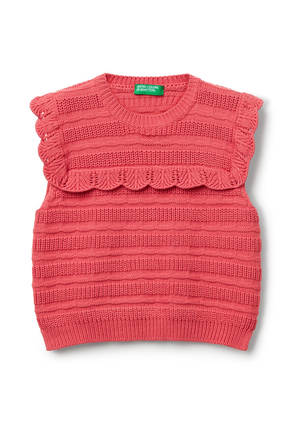 

Топ WITH RUFFLE United Colors of Benetton, фуксия