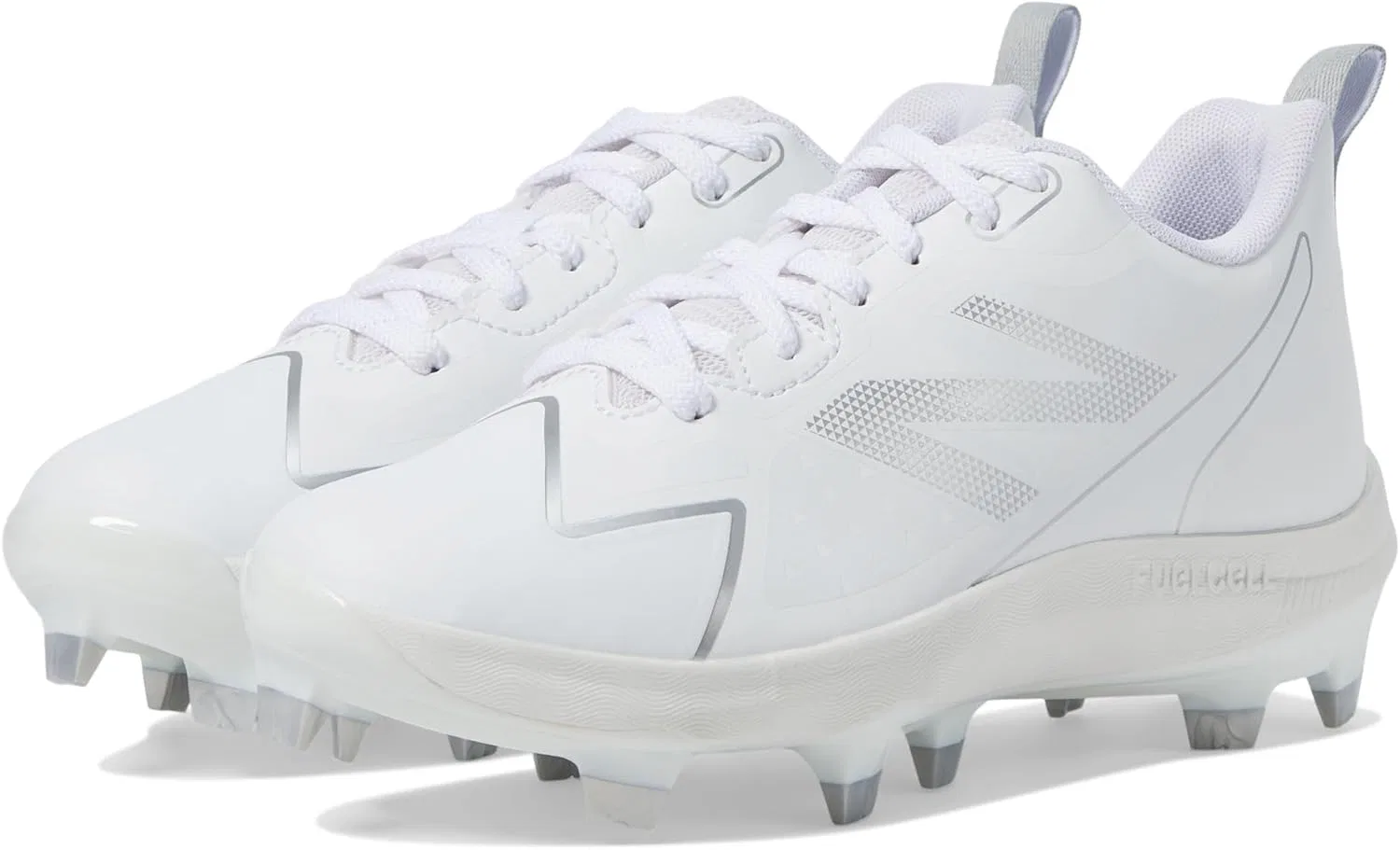 Детские бейсбольные кроссовки New Balance FuelCell Romero Duo с формованной подошвой, унисекс, White Metallic Silver