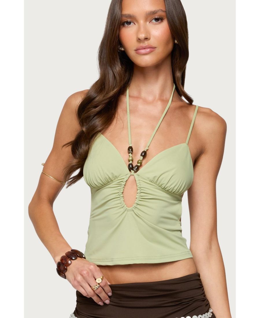 

Женский топ-халтер Haylie с вырезами Edikted, Green