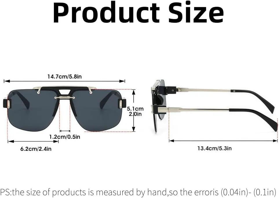 

Ретро-солнцезащитные очки-авиаторы большого размера для женщин и мужчин, модные винтажные солнцезащитные очки в металлической оправе с большими линзами MAZNVISO, Gray